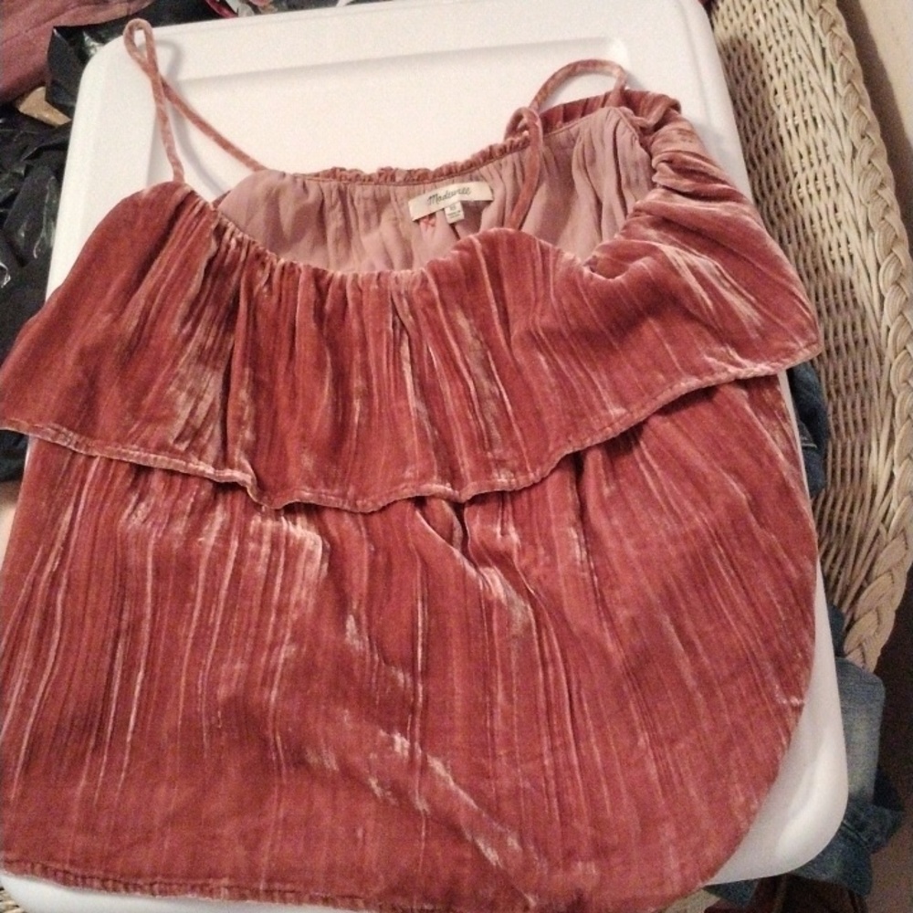 Madewell velvet tiered cami